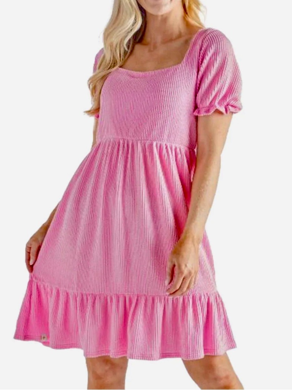 Simply Southern Pink Smocked Top with Tag